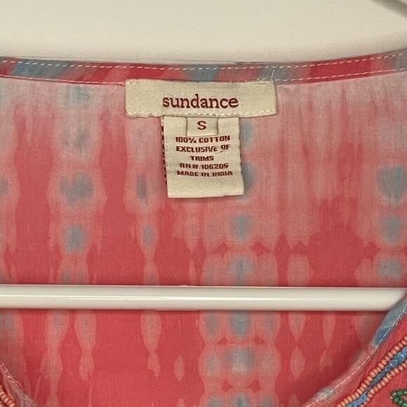 Sundance Women's Embroidered Beaded Tunic Swim Coverup SZ S Tie Dye Ombre Sequin - Picture 5 of 15